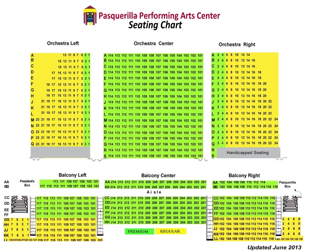 Bergenpac Org Seating Chart