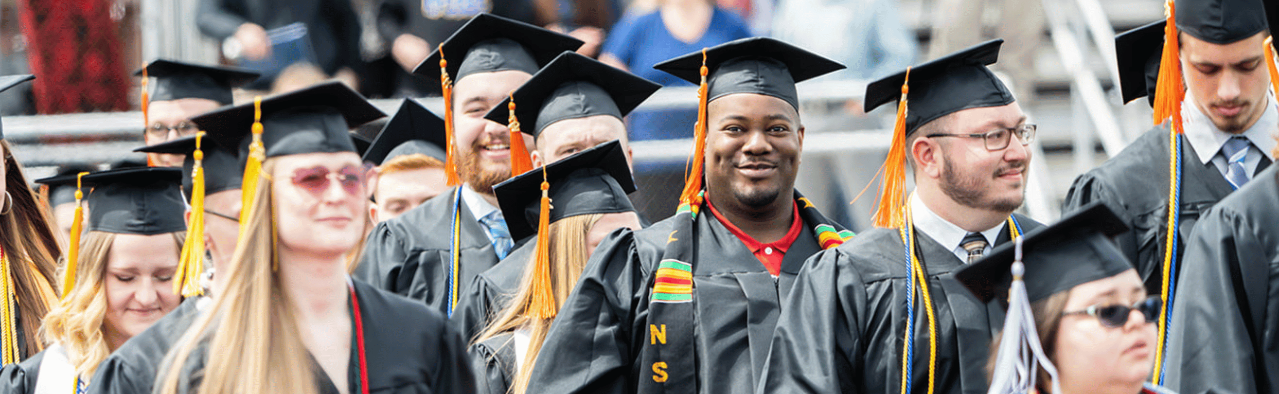 Grads marching 