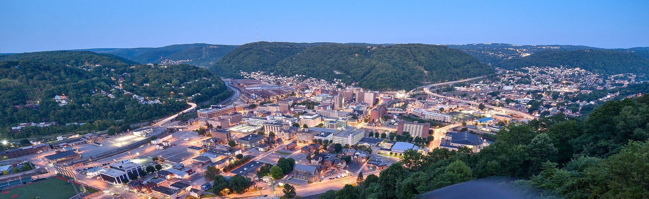 View looking over the City of Johnstown 
