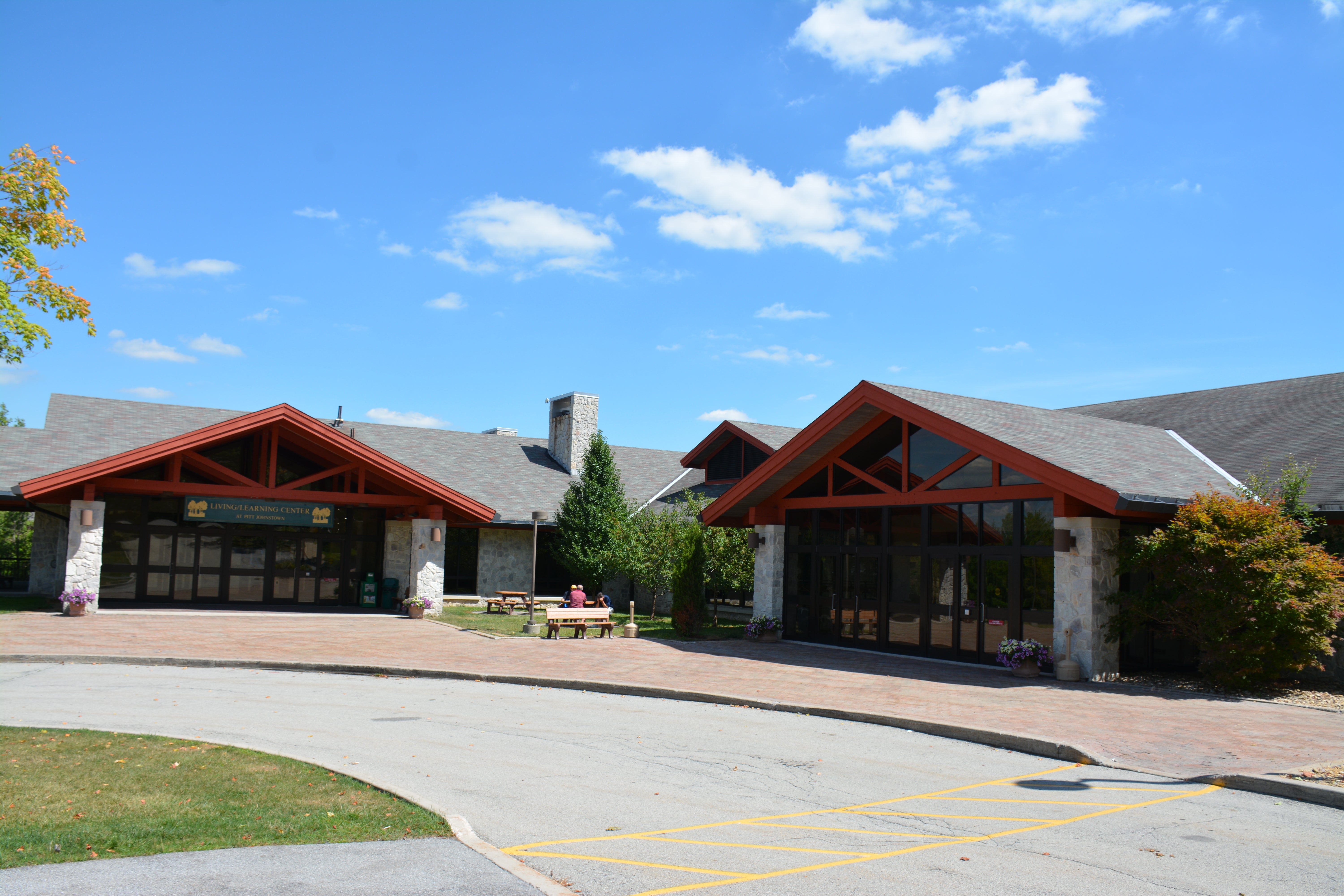 An image of the front of the LLC - the learning side of the building. 