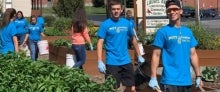 Pitt-Johnstown first-year students help at community garden Several of Pitt-Johnstown's first-year students helped at a downtown community garden.