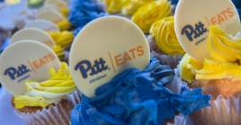 upj eats logo on cupcakes 