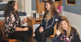 Pitt-Johnstown students in a residence hall room