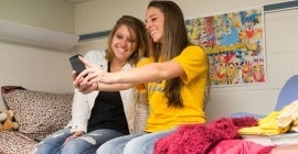 Pitt-Johnstown students in their dorm room